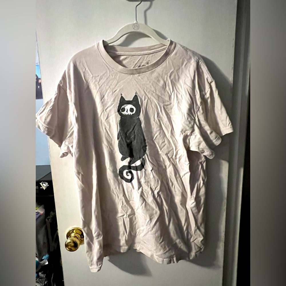 Guild Of Calamity Stephanie Bayles Skull Cat Goth Hot Topic Tee Shirt L Large